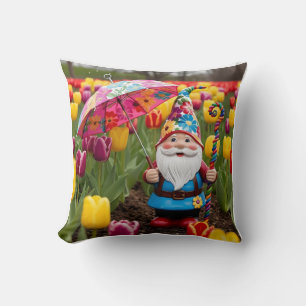 Funny Mother's Day Gnome: Ready for Rain Cushion