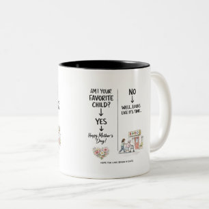 Funny Mothers Day Mug Favourite Child Sarcastic Gi