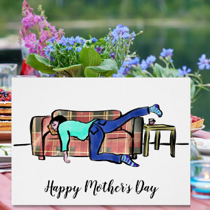 Funny Mothers Day Mum Asleep