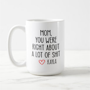 Funny Mother's Day, Mum You Were Right About A lot Coffee Mug