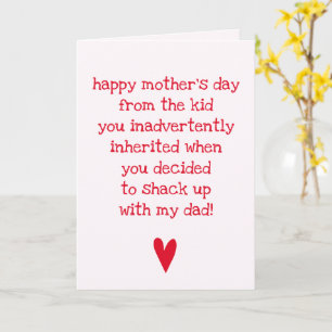 Funny Mother's Day Quote for Bonus Mom Card