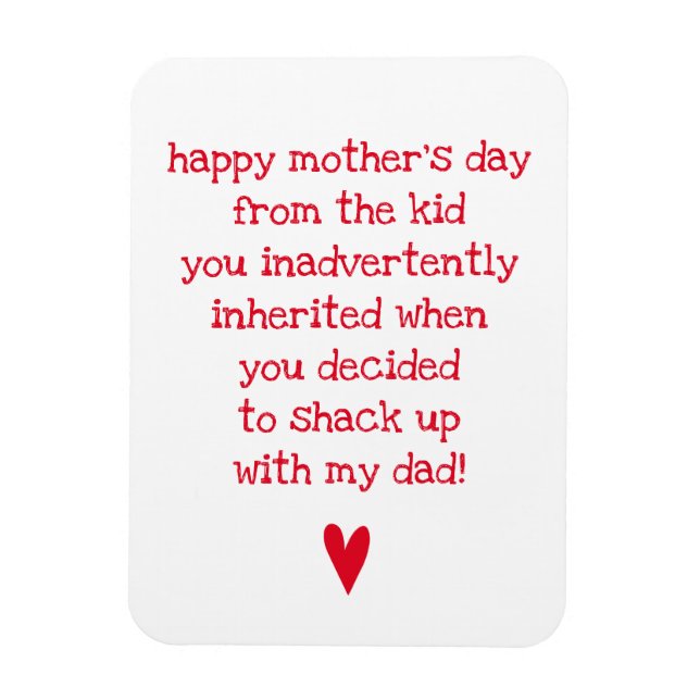 Funny Mother's Day Quote for Bonus Mum  Magnet (Vertical)