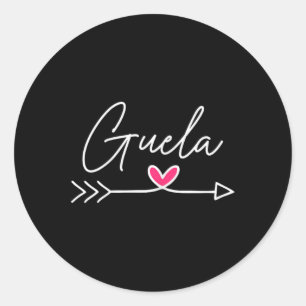 Funny Mothers Day Shirt Cute Pink Arrow Heart Guel Classic Round Sticker