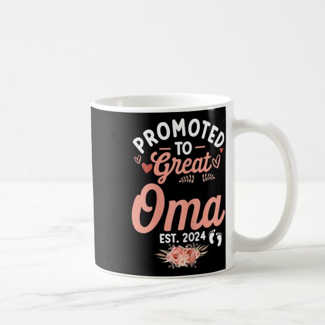 Funny Mothers Day Shirt Promoted To Great Oma Cute Coffee Mug (Right)