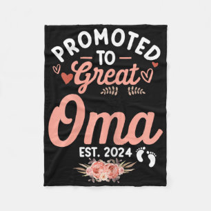 Funny Mothers Day Shirt Promoted To Great Oma Cute Fleece Blanket