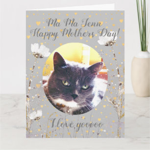 Funny Mothers Day Surprise Personalised from Cat  Card