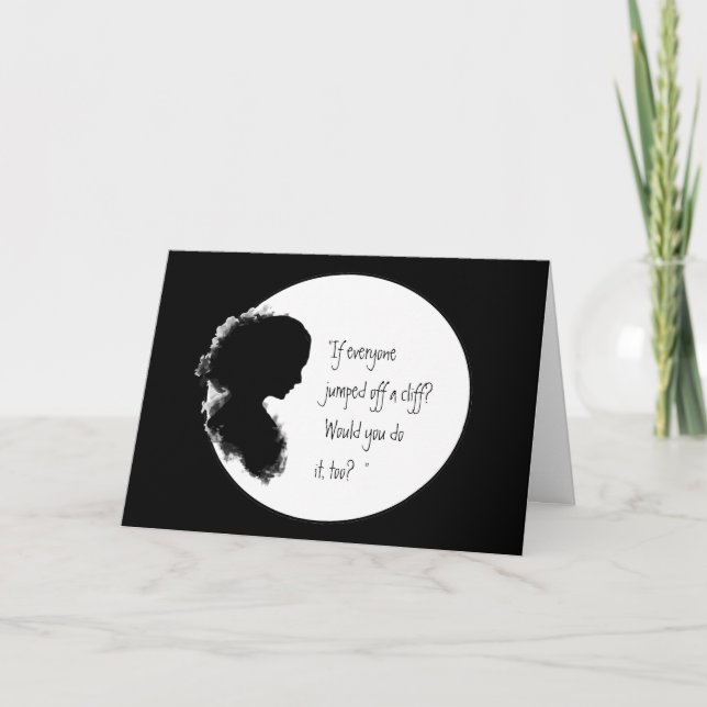 Funny Mother's Day Verse Momism for Mum Card (Front)