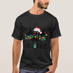 Funny Mothman Christmas Cryptid Believes T-Shirt