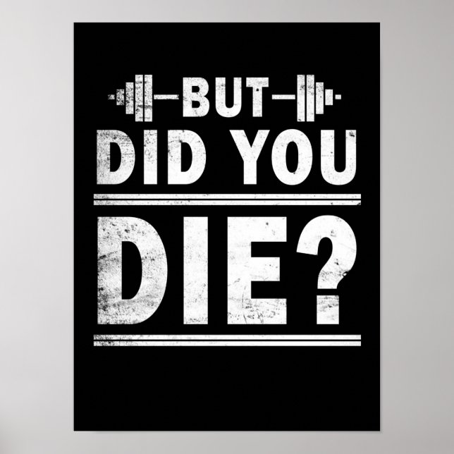 Funny Motivational Gym Fitness Poster (Front)