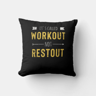 Funny Motivational Quote It's Called Workout Cushion