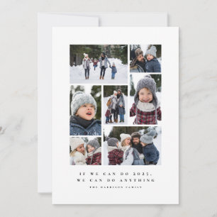 Funny motivational simple photo collage holiday card