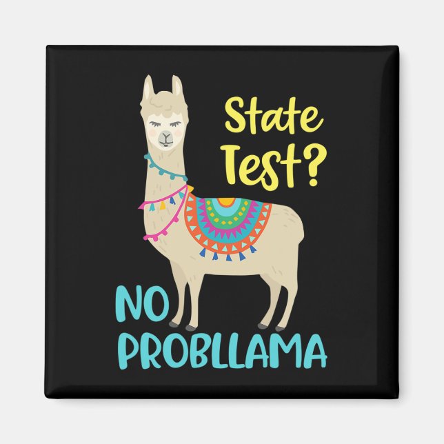 Funny Motivational State Test Day For Students  Magnet (Front)