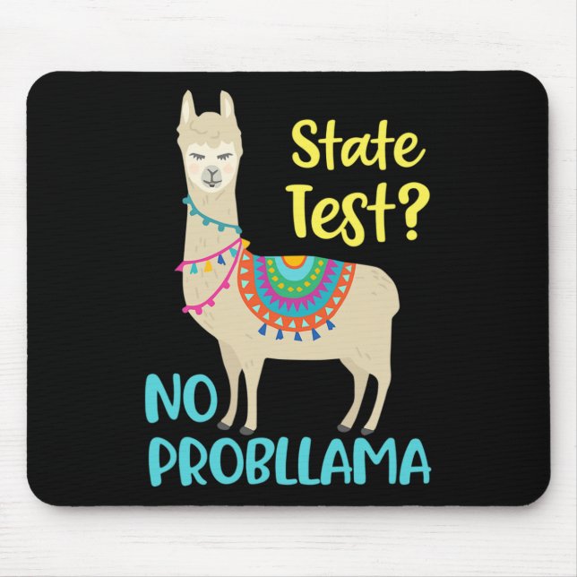 Funny Motivational State Test Day For Students  Mouse Mat (Front)