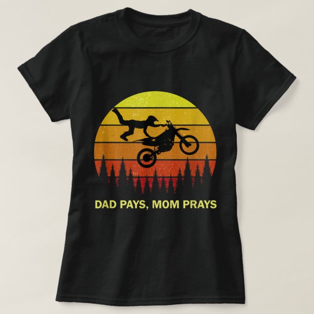 Funny Motocross Idea For Parent Dad Mum Son Dirt B T-Shirt (Design Front)