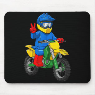 Funny Motorbike Builder Boys Block Building Toys D Mouse Mat