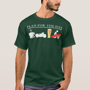 Funny Motorcycle Biker Motorbike Riding Plan  T-Shirt