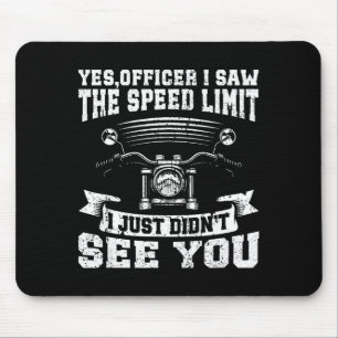 Funny Motorcycle Lover Graphic Women Men Motorbike Mouse Mat