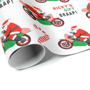 Funny Motorcycle Motocross Gift Wrapping Paper