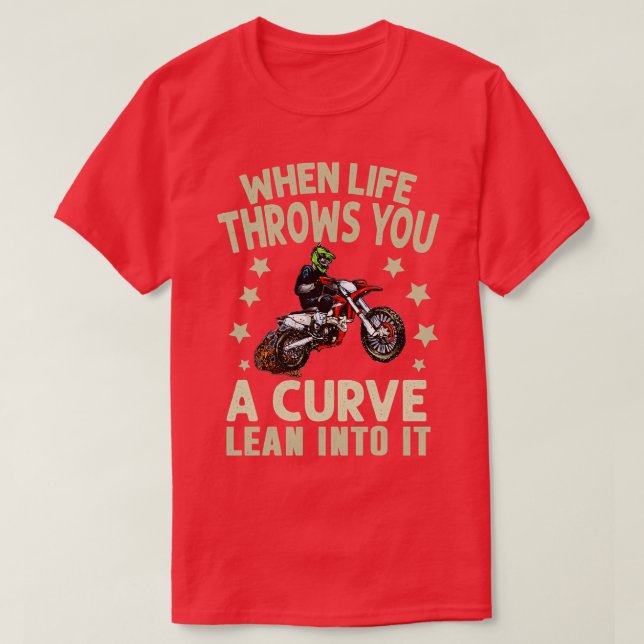 Funny Motorcycle Racer Design T-Shirt (Design Front)