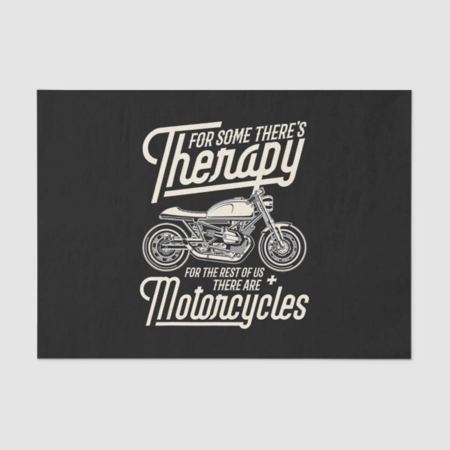 Funny Motorcycle Rider Rapy -  Biker Gift Tissue Paper (Front)