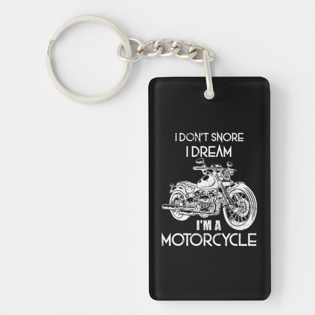 Funny Motorcycle Riding Bike Rider Biker Men Key Ring (Front)