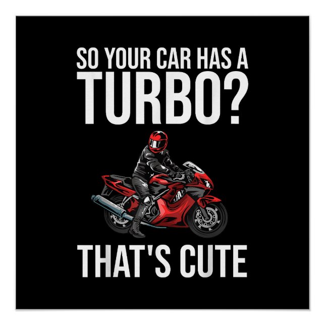 Funny Motorcycle Sportbike Gift Men Women Motorbik Poster (Front)