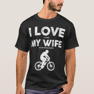 Funny Mountain Bike Design For Men Dad Biking Husb T-Shirt