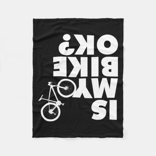 Funny Mountain Bike  Fleece Blanket (Front)