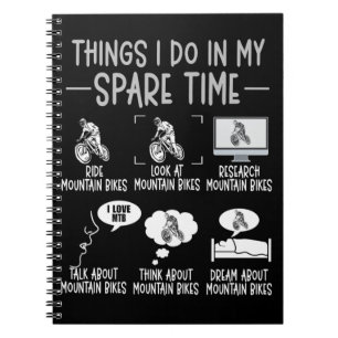 Funny Mountain Bike Lover MTB Humour Biking Notebook