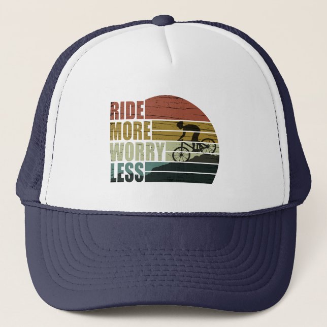 Funny mountain bike quote trucker hat (Front)