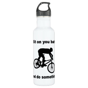 funny mountain biking 710 ml water bottle