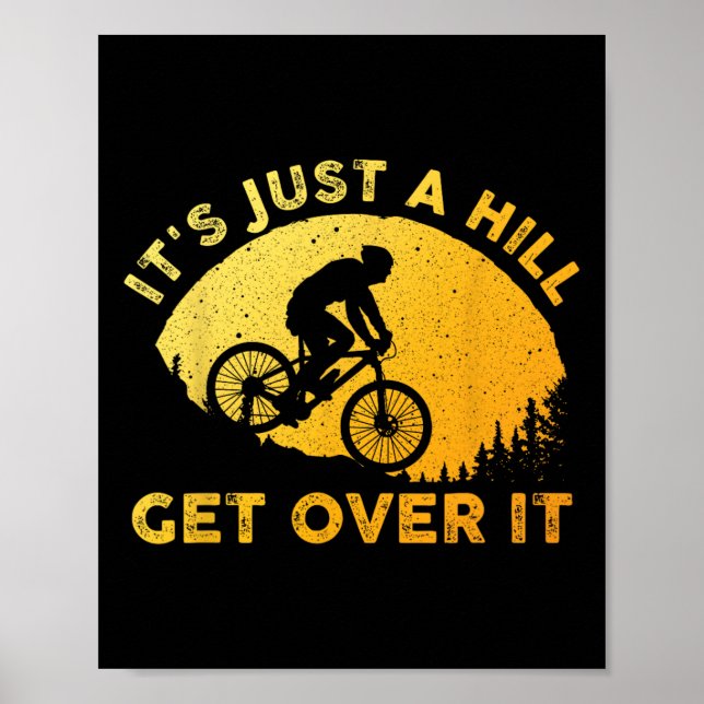 Funny Mountain Biking Art For Men Women Trail Moun Poster (Front)