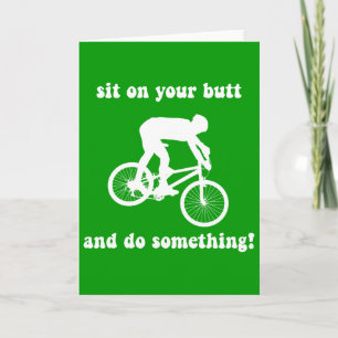 Funny mountain biking card