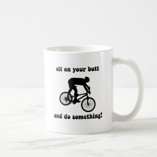 Funny mountain biking coffee mug