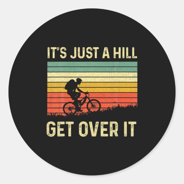 Funny Mountain Biking Design For Men Women Trail R Classic Round Sticker (Front)