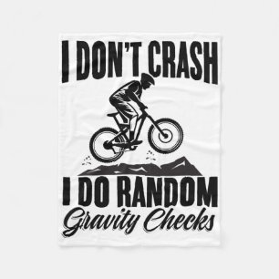 Funny Mountain Biking Mtb Bike Racing Mountain Bik Fleece Blanket