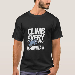 Funny Mountain Hiking Cat - Outdoor Mountain Lover T-Shirt