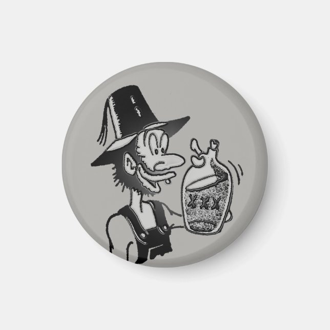 Funny Mountain Man 🏔️ Comical Hillbilly Magnet (Front)