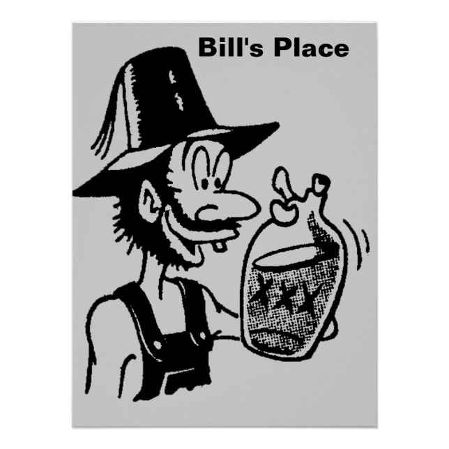 Funny Mountain Man 🏔️ Comical Hillbilly Name Poster (Front)