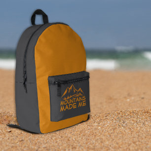 Funny Mountain Quote Hiking yellow Backpack