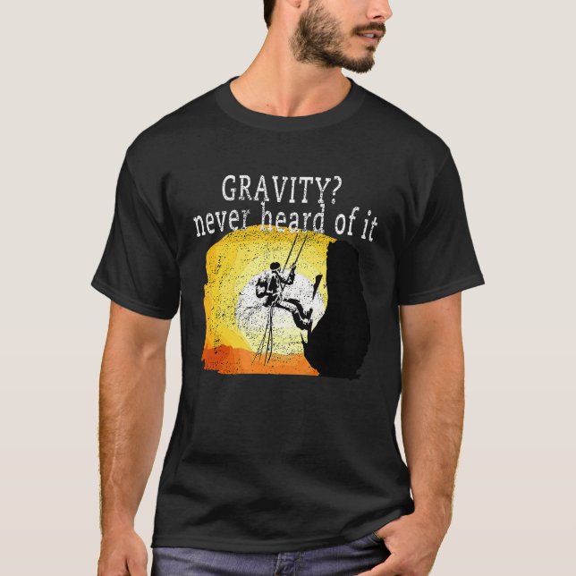 Funny Mountain Rock Climbing T-Shirt (Front)