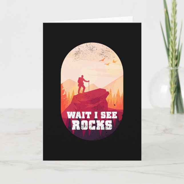 Funny Mountain Rocks Geology hiking Gift Card (Front)