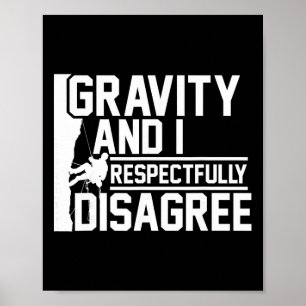 Funny Mountain Sports Climber Rock Climbing Girl D Poster