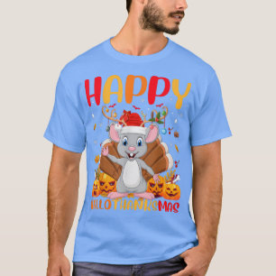 Funny Mouse Animal Lover Happy Mouse HelloThanksMa T-Shirt