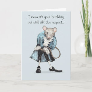Funny Mouse Birthday Card