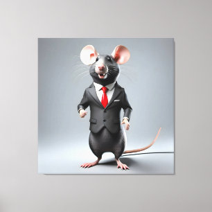 funny mouse cartoon canvas print