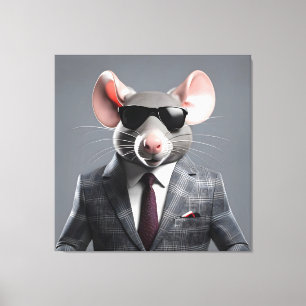 funny mouse cartoon canvas print