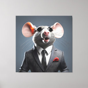 funny mouse cartoon canvas print