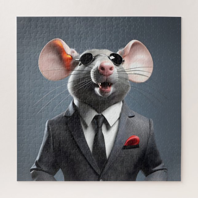 funny mouse cartoon jigsaw puzzle (Vertical)