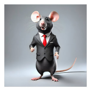 funny mouse cartoon photo print